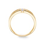 Bague or jaune 750/18 ct Fantaisie avec zircones - 08SA799JZ