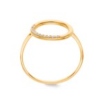 Ring 750/18 K Gelbgold Kreis mit Zirkonia - 1.7028.Z0