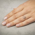 Ring 750/18 K Yellow Gold Circles with Cubic Zirconia - 1.3065.Z3