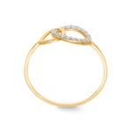 Ring 750/18 K Yellow Gold Circles with Cubic Zirconia - 1.3065.Z3