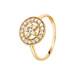Bague or jaune 750/18 ct avec zircones Ø 54 - RR1200-01
