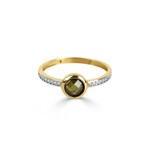 Ring 750/18 K Yellow Gold with Cubic Zirconia, Ø 58 - RI12008