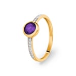 Bague or jaune 750/18 ct avec zircones Ø 58 - RI12011