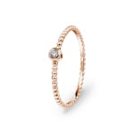 Ring 750/18 K Rose Gold with Diamond 0.03 ct H/si by CHRISTIAN