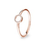 Bague or rosé 750/18 ct avec diamants 0.03ct H/si