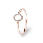Bague or rosé 750/18 ct avec diamants 0.04ct H/si