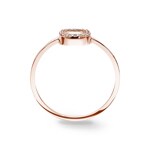 Bague or rosé 750/18 ct avec diamants 0.04ct H/si - RO7RG