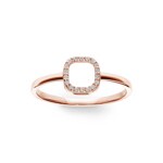Bague or rosé 750/18 ct avec diamants 0.04ct H/si - RO7RG