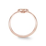 Ring 750/18 K Rose Gold Heart with Diamonds 0.05 ct H/si - RO2RG