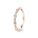 Ring 750/18 K Rose Gold with Diamonds 0.22 ct H/si