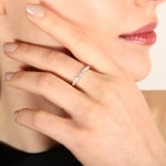 Ring 750/18 K Rose Gold with Diamonds 0.33 ct H/si - RI-71481-RG