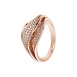 Damenring 750/18 K Roségold mit Diamanten 0.38 ct G/vs Ø 56