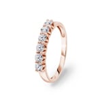 Damenring 750/18 K Roségold mit Diamanten 0.50 ct H/si