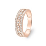 Damenring 750/18 K Roségold mit Zirkonia, Fantasie