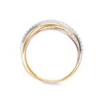 Ring 750/18 K Three-tone Fantasy with Cubic Zirconia - 08SA769TZ