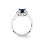 Bague or gris 750/18 ct avec diamants 0.22 ct H/si et saphir 1.00 ct - RI-097267-SAF-WG