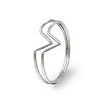 Ring 750/18 K White Gold, double V