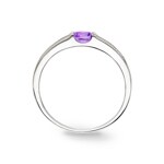 Bague or gris 750/18 ct avec améthyste coussin - 1.4104.A1