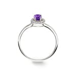 Damenring 750/18 K Weissgold mit Amethyst und Zirkonia - 8FA589GAZ