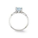 Bague or gris 750/18 ct avec aigue-marine ovale - 1605.4GAM