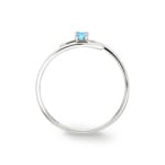 Ring 750/18 K White Gold with Blue Topaz - 1.7042.T1