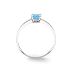 Ring 750/18 K White Gold with oval Blue Topaz - 08FA480GT