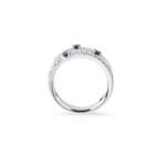 Ring 750/18 K White Gold with Diamonds 0.49 ct. H/si & Sapphires 0.39 ct. Ø 54 - 1213.04331/0001