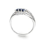 Ring 750/18 K White Gold with Diamonds 0.01 ct H/Si and Sapphires - PR08245-2-WG