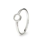 Bague or gris 750/18 ct avec diamants 0.03ct H/si
