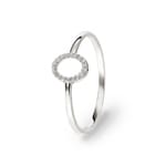 Bague or gris 750/18 ct avec diamants 0.04ct H/si