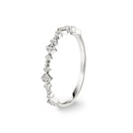 Bague or gris 750/18 ct avec diamants 0.07ct H/si
