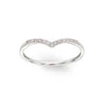 Ring 750/18 K White Gold with Diamonds 0.10 ct H/si, V-Form - RI-70099-WG