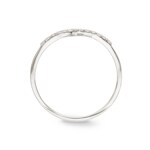 Ring 750/18 K White Gold with Diamonds 0.10 ct H/si, V-Form - RI-70099-WG