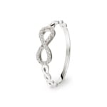 Bague or gris 750/18 ct avec diamants 0.11ct H/si, Infinity