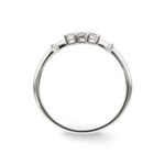 Trilogy Ring 750/18 K White Gold with Diamonds 0.11 ct H/si - RI-38013-WG