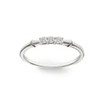Trilogy Ring 750/18 K White Gold with Diamonds 0.11 ct H/si - RI-38013-WG