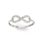 Ring 750/18 K White Gold Infinity with Diamonds 0.14 ct H/si - RO31WG