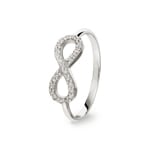 Ring 750/18 K White Gold with Diamonds 0.14 ct H/si, Infinity