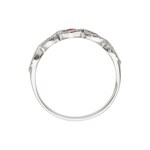 Ring 750/18 K White Gold with Diamonds 0.17 ct H/Si and Rubies 0.25 ct - PR10901-3-WG