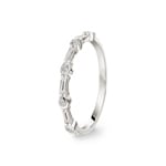 Ring 750/18 K White Gold with Diamonds 0.22 ct H/si