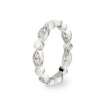 Damenring 750/18 K Weissgold mit Diamanten 0.27 ct H/si
