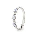 Damenring 750/18 K Weissgold mit Diamanten 0.28 ct H/si
