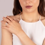 Ring 750/18 K White Gold with Diamonds 0.29 ct H/si - RI-55351-WG