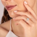 Ring 750/18 K White Gold with Diamonds 0.29 ct H/si - RI-55351-WG