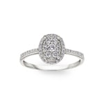 Ring 750/18 K White Gold with Diamonds 0.29 ct H/si - RI-55351-WG