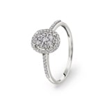 Bague or gris 750/18 ct avec diamants 0.29 ct H/si