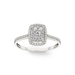 Damenring 750/18 K Weissgold mit Diamanten 0.30ct H/si - RI-55311-WG