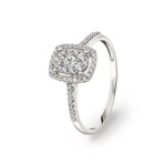 Damenring 750/18 K Weissgold mit Diamanten 0.30ct H/si