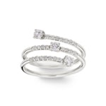 Bague or gris 750/18 ct avec diamants 0.50 ct H/si - RI-69574-WG