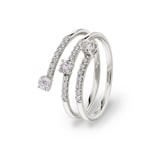 Ring 750/18 K White Gold with Diamonds 0.50 ct H/si